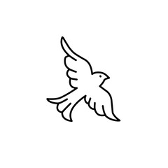 dove line icon