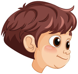 Illustration of a happy boy's face