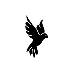 Bird dove silhouette