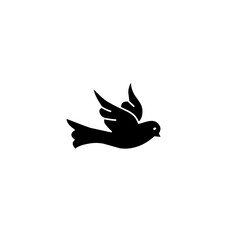 Bird dove silhouette