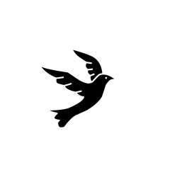 Bird dove silhouette