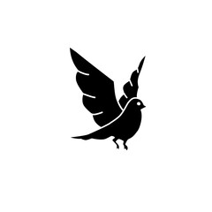 Bird dove silhouette