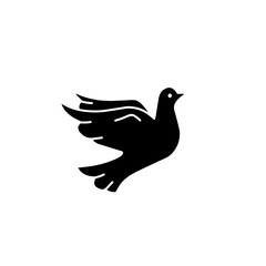 Bird dove silhouette