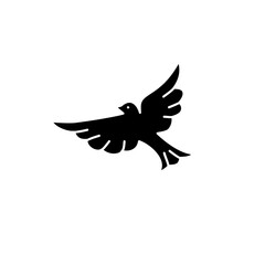 Bird dove silhouette
