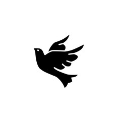 Bird dove silhouette