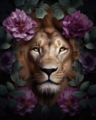 portrait of a lion