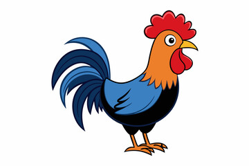 Rooster icon silhouette vector art illustration