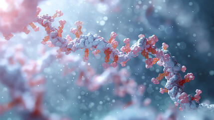3D illustration of a DNA double helix.