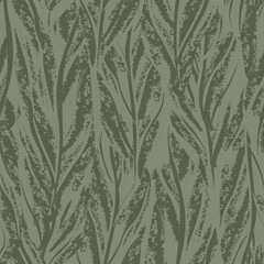 Neutral Colour Tropical Leaf Seamless Pattern Design