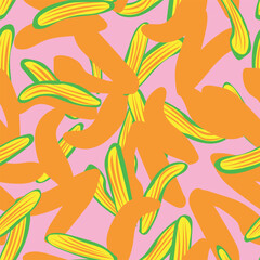 Pastels Tropical Leaf Seamless Pattern Design