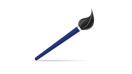 feather paint brush vector icon design, feather brush icon design
