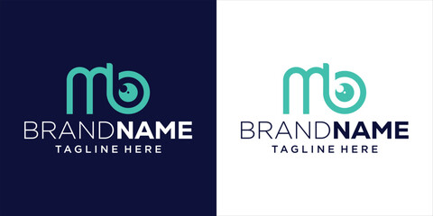 Creative Letter MB Lens Logo, Design Inspiration, Illustration, Vector