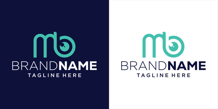 Creative Letter MB Lens Logo, Design Inspiration, Illustration, Vector