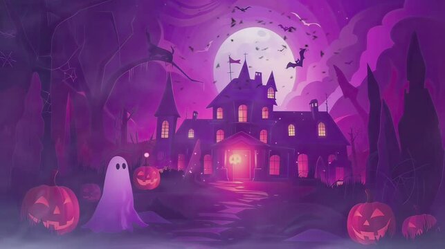 halloween night scene