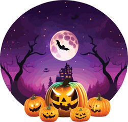 Halloween Night Scenes Design