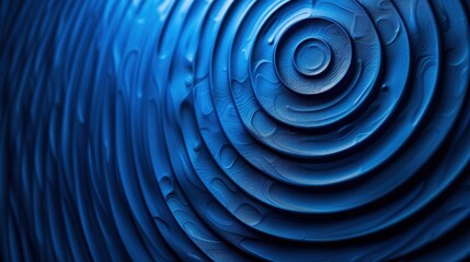 Obraz premium A blue background with concentric circles in varying sizes, creating a sense of depth and movement. 