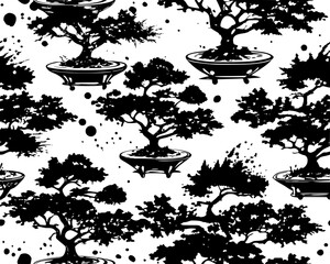 bonsai seamless pattern v2