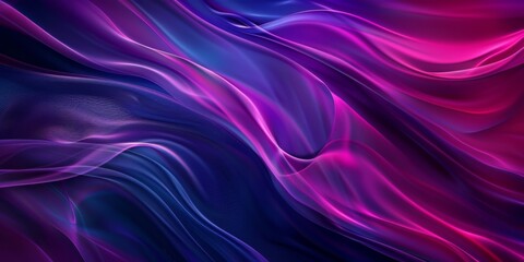 Obraz premium Abstract smooth wavy background banner in purple, red and dark blue for dynamic visual impact on any digital canvas