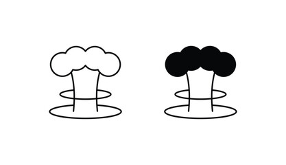 Obraz premium nuclear explosion icon design with white background stock illustration