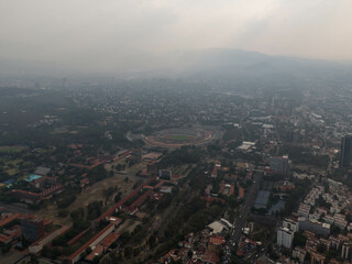 Obraz premium Aerial photograph of Southern Mexico City and its diverse neighborhoods, Coyoacan