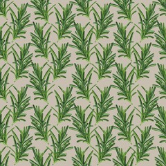 Watercolor rosemary seamless pattern, perfect for culinary or garden themes seamless pattern