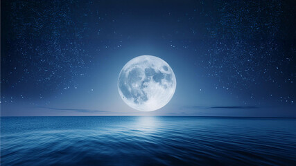 Fototapeta premium moon over the sea