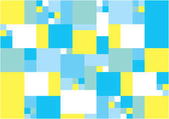 夏をイメージした明るくカラフルなタイル柄の背景