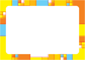 夏をイメージした明るくカラフルなタイル柄の背景