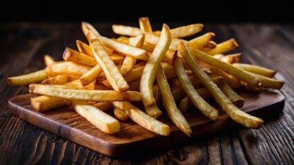 Elegant Artisan Golden Crispy French Fries Platter