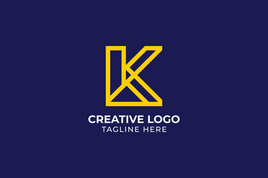 initial letter K modern abstract minimal creative minimal monochrome monogram symbol, letter K H arrow, letter H triangle and diamond icon logo