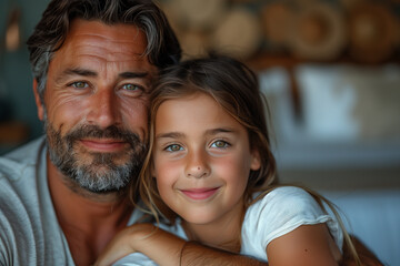 Father and Daughter Enjoying Quality Time Together at Home