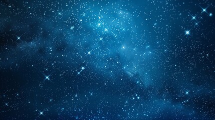 A blue background dotted with tiny white stars, creating a starry night sky effect