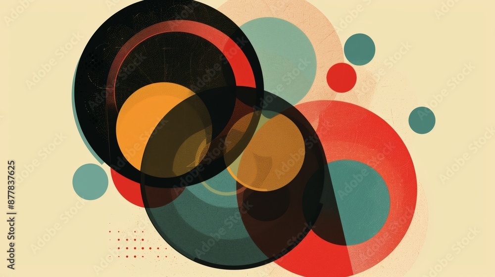Poster innovative circles in graphic design add dynamic visuals, enhancing aesthetic appeal and functionali