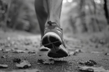 Athletic Prowess Captured: The Power and Grace of a Sportsman's Foot in Action, Emblematic of Determination and Agility