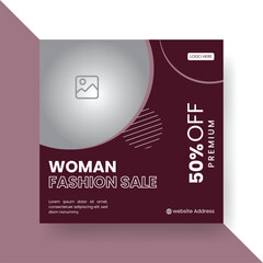Fashion sale social media post template
