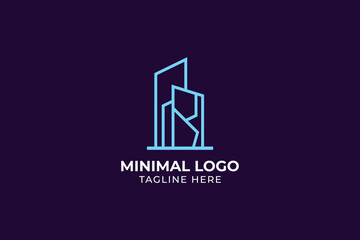 City cityscape skyline vector flat modern logo landmarks and building silhouette, Real Estate Logo Construction Skyscrapers design, City building construction logo, 
