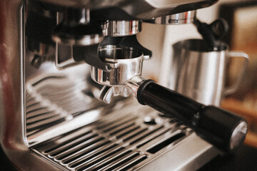 espresso machine close up