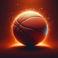 Obraz premium basketball glowing power