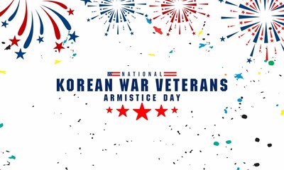 National Korean War Veterans Armistice Day July 27. vektor background .
