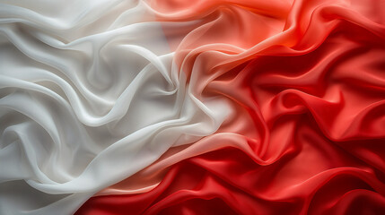 Obraz premium red and white flag cloth ai generated