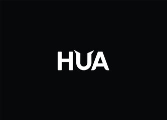 HU HUA letter logo design initial and monogram logo