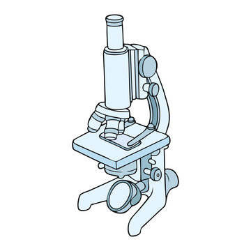 blue microscope science equipment clip art preview