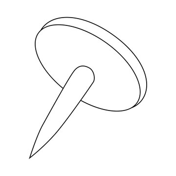 nail pine line vector illustration
