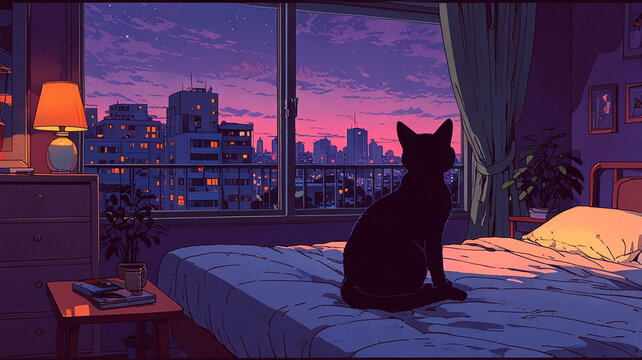 猫のシルエット Images – Browse 44 Stock Photos, Vectors, and Video