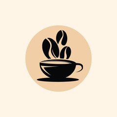cup of coffee with beans