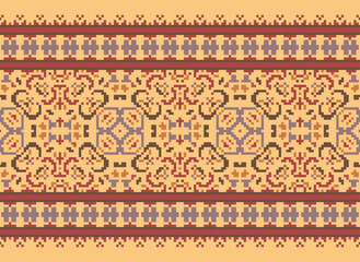 Seamless geometric ethnic asian oriental and tradition pattern design for texture and background. Silk and fabric pattern decoration for carpet, Thai clothing, wrapping and wallpaper