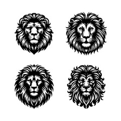 Fototapeta premium Lion head face design