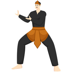 Pencak Silat Sports Illustration