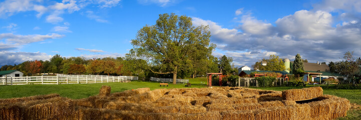 Scenic Michigan state university tollgate farm in Novi, Michigan