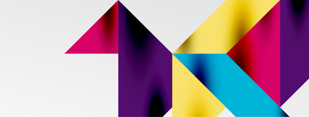 Tech minimal overlapping triangle shapes elements geometric graphic pattern